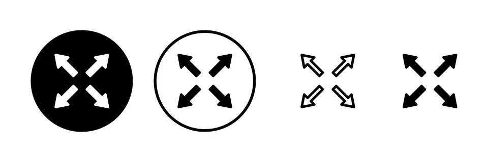 Fullscreen Icon vector illustration. Expand to full screen sign and symbol... Stockillustratie