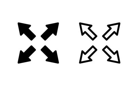Fullscreen Icon vector illustration. Expand to full screen sign and symbol... Stock Illustration