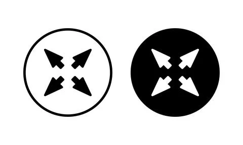 Fullscreen Icon vector illustration. Expand to full screen sign and symbol... Stock Illustration