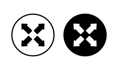 Fullscreen Icon vector illustration. Expand to full screen sign and symbol... Illustrazione stock