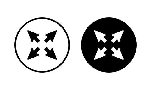 Fullscreen Icon vector illustration. Expand to full screen sign and symbol... Stock Illustration