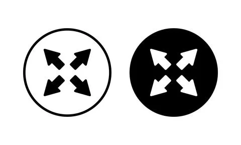 Fullscreen Icon vector illustration. Expand to full screen sign and symbol... Stock Illustration