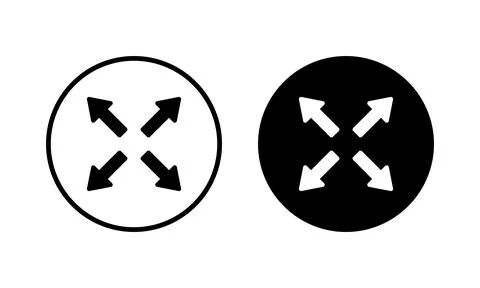 Fullscreen Icon vector illustration. Expand to full screen sign and symbol... Stock Illustration