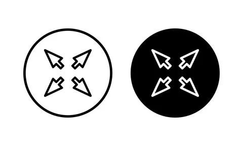 Fullscreen Icon vector illustration. Expand to full screen sign and symbol... イラスト素材
