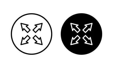 Fullscreen Icon vector illustration. Expand to full screen sign and symbol... イラスト素材