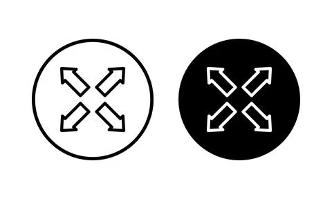 Fullscreen Icon vector illustration. Expand to full screen sign and symbol... Stock Illustration