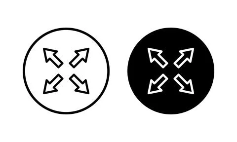 Fullscreen Icon vector illustration. Expand to full screen sign and symbol... イラスト素材