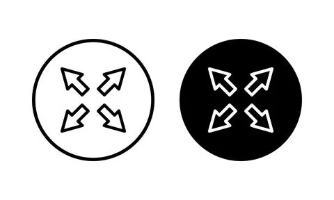 Fullscreen Icon vector illustration. Expand to full screen sign and symbol... Stock Illustration