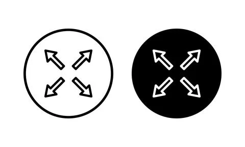 Fullscreen Icon vector illustration. Expand to full screen sign and symbol... Stock Illustration