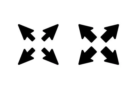 Fullscreen Icon vector illustration. Expand to full screen sign and symbol... イラスト素材