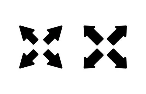 Fullscreen Icon vector illustration. Expand to full screen sign and symbol... イラスト素材
