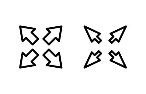 Fullscreen Icon vector illustration. Expand to full screen sign and symbol... 스톡 일러스트