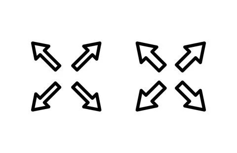 Fullscreen Icon vector illustration. Expand to full screen sign and symbol... イラスト素材