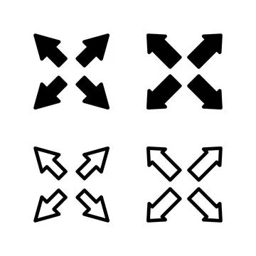 Fullscreen Icon vector illustration. Expand to full screen sign and symbol... Stockillustratie