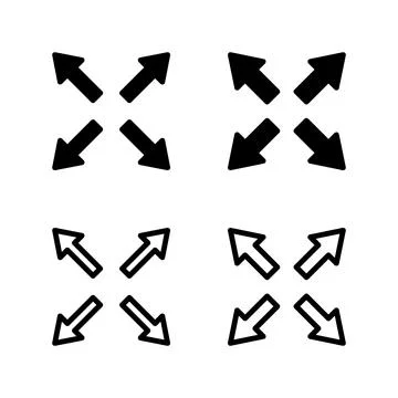 Fullscreen Icon vector illustration. Expand to full screen sign and symbol... Stock Illustration