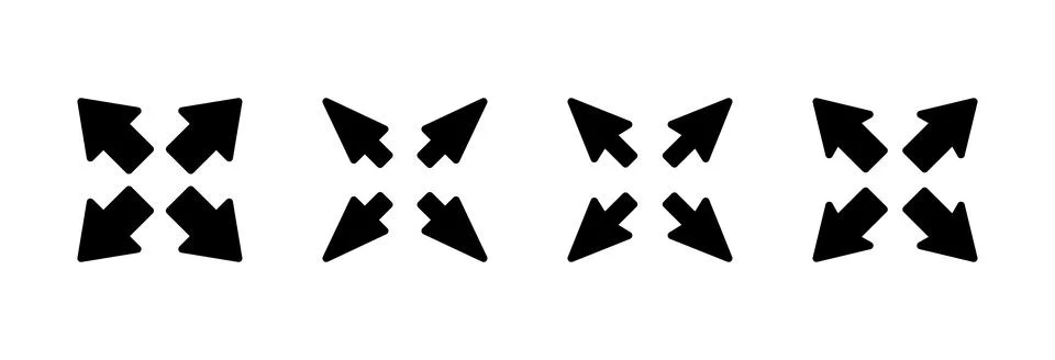 Fullscreen Icon vector illustration. Expand to full screen sign and symbol... Stock Illustration