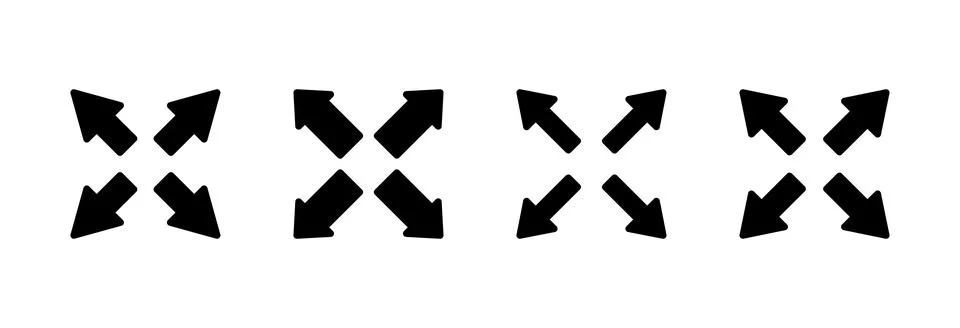 Fullscreen Icon vector illustration. Expand to full screen sign and symbol... イラスト素材