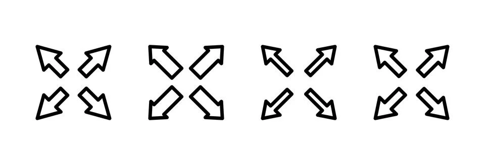 Fullscreen Icon vector illustration. Expand to full screen sign and symbol... イラスト素材