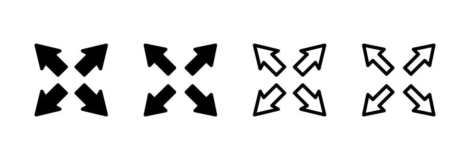 Fullscreen Icon vector illustration. Expand to full screen sign and symbol... Stock Illustration
