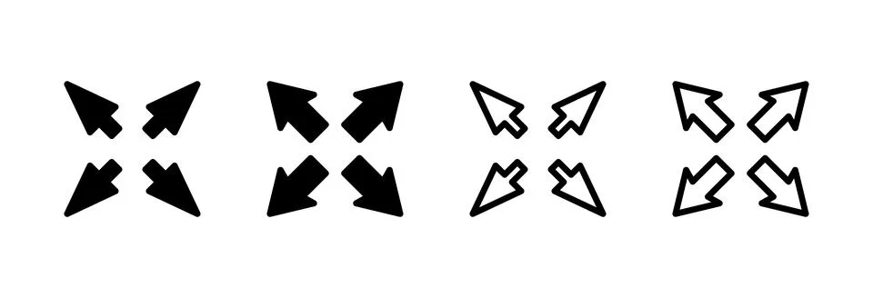Fullscreen Icon vector illustration. Expand to full screen sign and symbol... Stock Illustration
