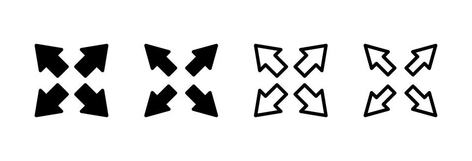 Fullscreen Icon vector illustration. Expand to full screen sign and symbol... Stock Illustration