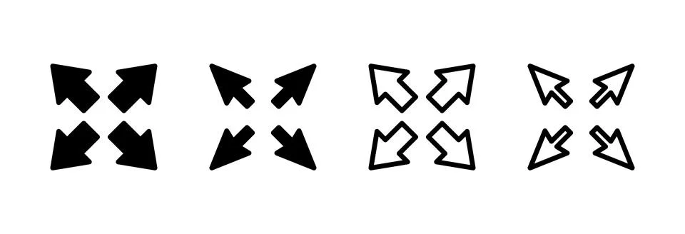Fullscreen Icon vector illustration. Expand to full screen sign and symbol... Stock Illustration