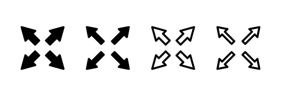 Fullscreen Icon vector illustration. Expand to full screen sign and symbol... Stock Illustration