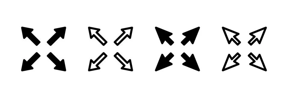 Fullscreen Icon vector illustration. Expand to full screen sign and symbol... イラスト素材