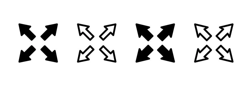 Fullscreen Icon vector illustration. Expand to full screen sign and symbol... Stock Illustration