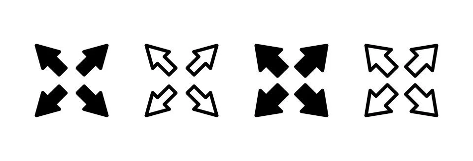 Fullscreen Icon vector illustration. Expand to full screen sign and symbol... 库存插图