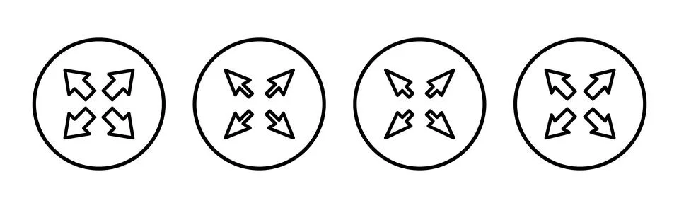Fullscreen Icon vector illustration. Expand to full screen sign and symbol... イラスト素材