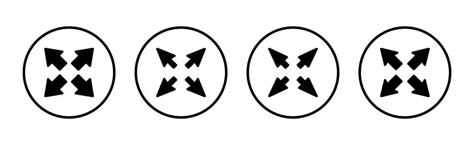 Fullscreen Icon vector illustration. Expand to full screen sign and symbol... Stock Illustration