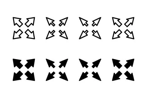 Fullscreen Icon vector illustration. Expand to full screen sign and symbol... 스톡 일러스트