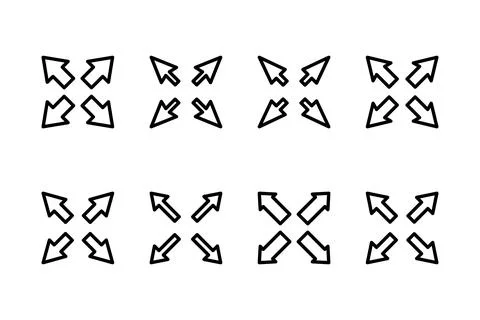 Fullscreen Icon vector illustration. Expand to full screen sign and symbol... Stockillustratie