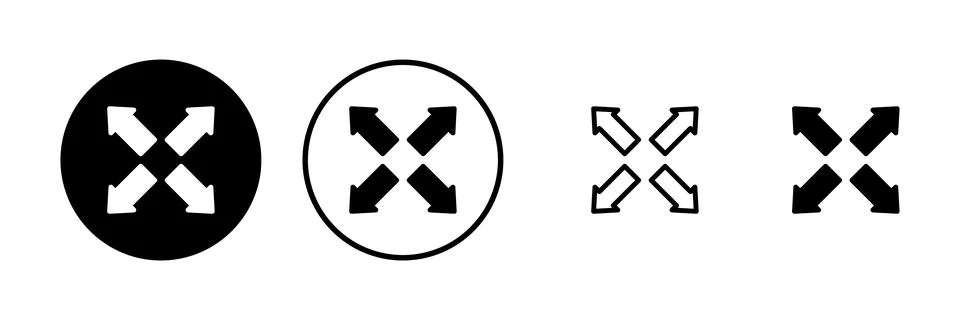Fullscreen Icon vector illustration. Expand to full screen sign and symbol... Stock-Illustration