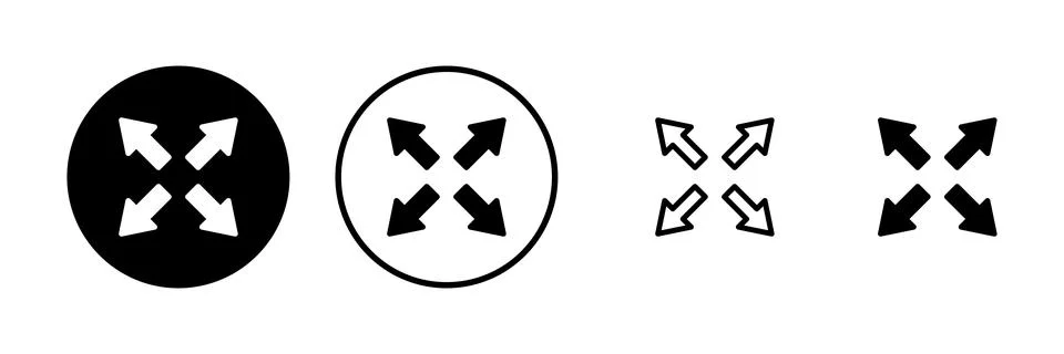 Fullscreen Icon vector illustration. Expand to full screen sign and symbol... Stock Illustration