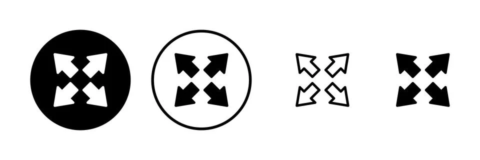 Fullscreen Icon vector illustration. Expand to full screen sign and symbol... Stock Illustration