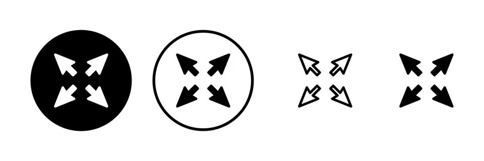 Fullscreen Icon vector illustration. Expand to full screen sign and symbol... Illustrazione stock