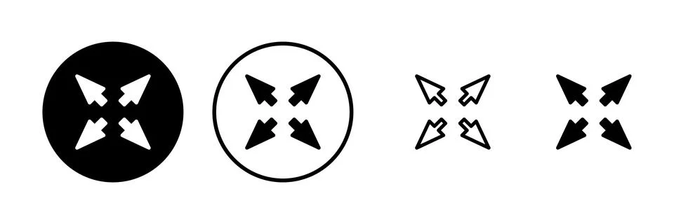 Fullscreen Icon vector illustration. Expand to full screen sign and symbol... Stock Illustration
