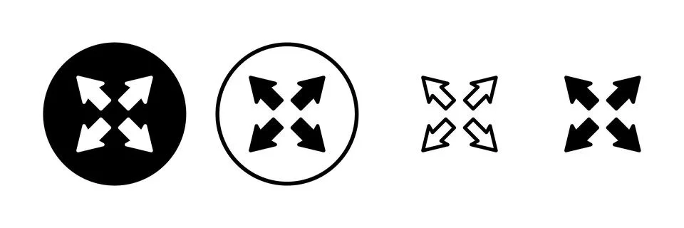 Fullscreen Icon vector illustration. Expand to full screen sign and symbol... Stock Illustration