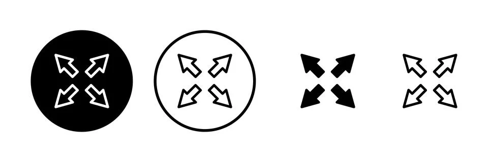 Fullscreen Icon vector illustration. Expand to full screen sign and symbol... Stock Illustration