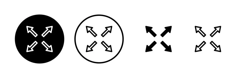 Fullscreen Icon vector illustration. Expand to full screen sign and symbol... 스톡 일러스트