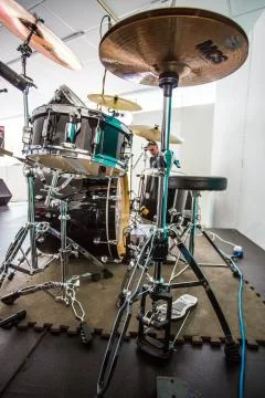 A Fully Assembled Drum Kit Stock Photos