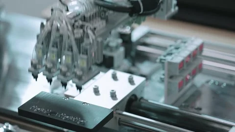 Fully Automated Circuit Board Assembly 4K Stock Footage 340063335
