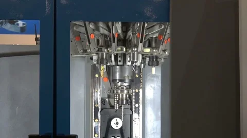 Fully automated CNC machining Stock-Footage 81003267