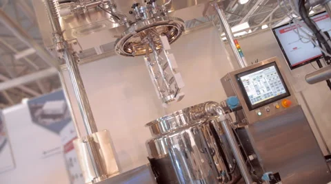 Fully automated, computerized industrial mixer Stock Footage 58816837