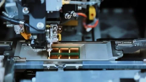 Fully Automated Electronics Factory Smart Industr Stock Footage 340062370