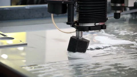 Fully automated laser cutting machine Stock Footage 90855471