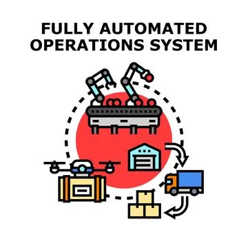 Fully automated operations system vector icon concept Illustrazione stock