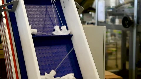 Fully automated production of plastic bottles for household chemicals Stock Footage 321242085